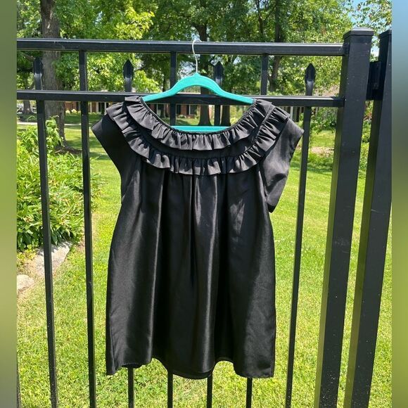 Susana Monaco Silk Ruffle Tunic Blouse - Picture 8 of 9